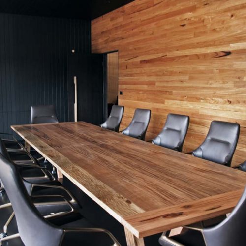 Handmade custom timber boardroom table